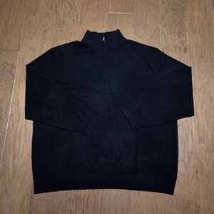 New QUINCE Mongolian Cashmere Quarter Zip Sweater Men’s Size 3XL XXXL Black